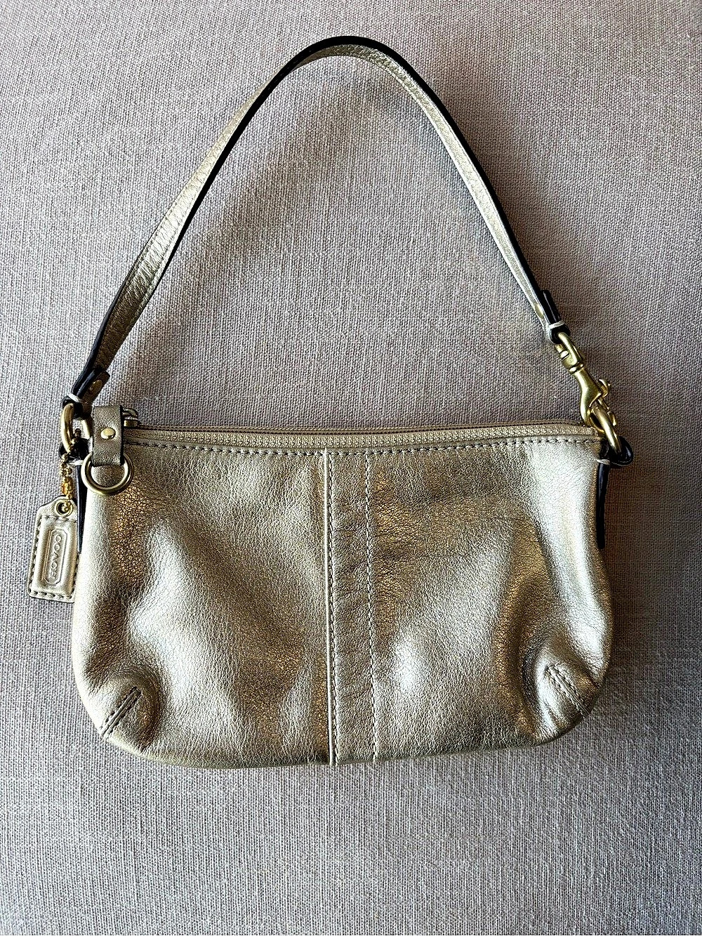 Coach Metallic Gold Wristlet